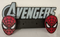 Superhero wall hook, kids coat hanger, spiderman & iron man room decor, 3D printed thermoplastic hardware, personalised birthday gift