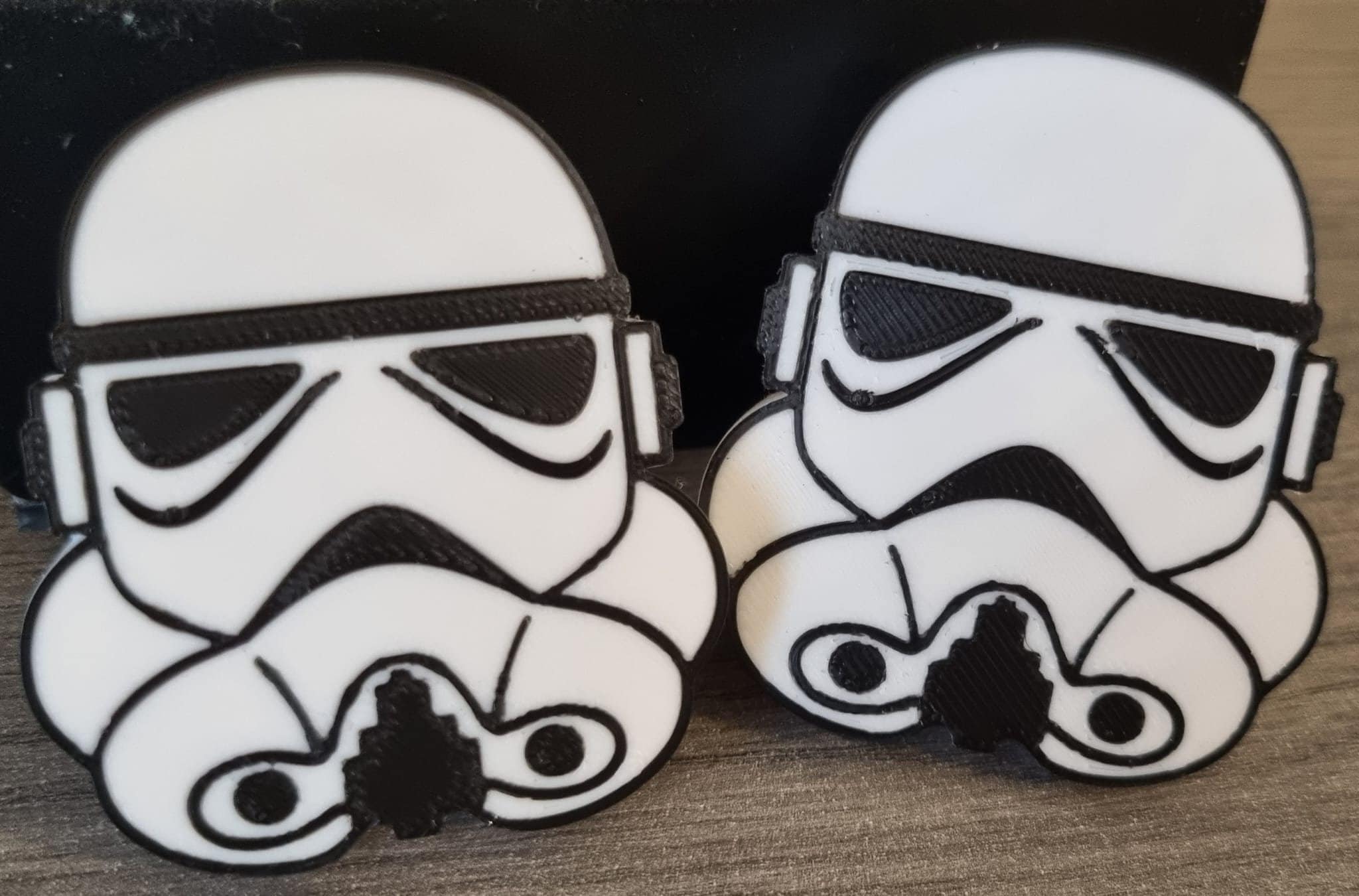 Stormtrooper drawer pulls, sci-fi nursery cabinet knobs, 3D printed thermoplastic furniture hardware, unique kids room decor present