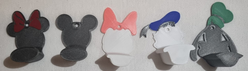 Disney headband holder wall display hooks, loungefly bag hanger kids decor, mickey minnie donald PLA plastic, theme park fan gifts