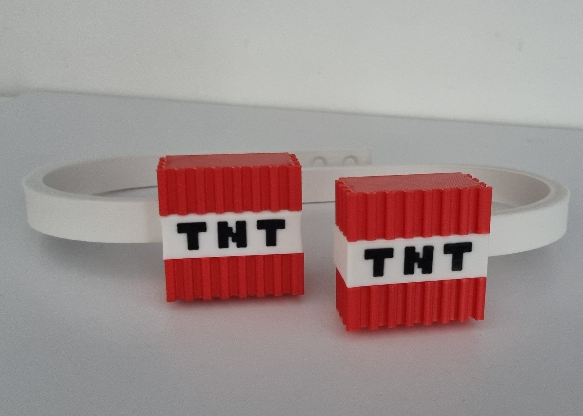 Minecraft curtain tie backs tnt block, kids gamer bedroom drapery holdbacks, 3D printed thermoplastic decor, boys nursery room present