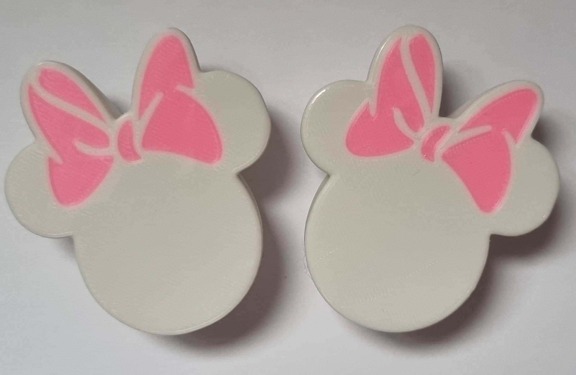 Mickey and minnie drawer pulls, childrens room cabinet knobs, 3D printed PLA hardware, personalised baby shower dresser gift accent
