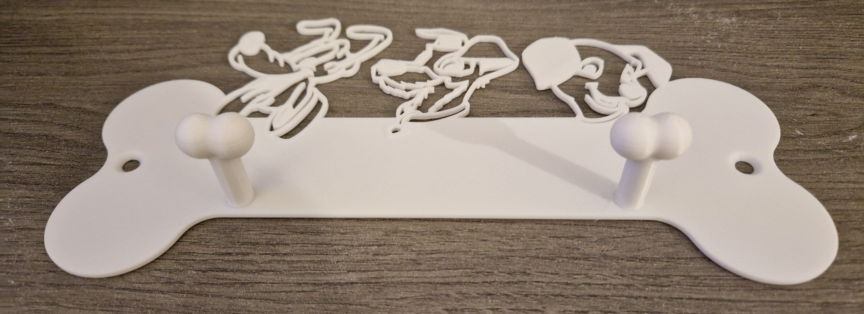 Disney dog lead hook, wall leash holder, personalised 3D printed pet organiser, magical entryway decor, unique gift for pet lovers