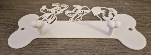 Disney dog lead hook, wall leash holder, personalised 3D printed pet organiser, magical entryway decor, unique gift for pet lovers