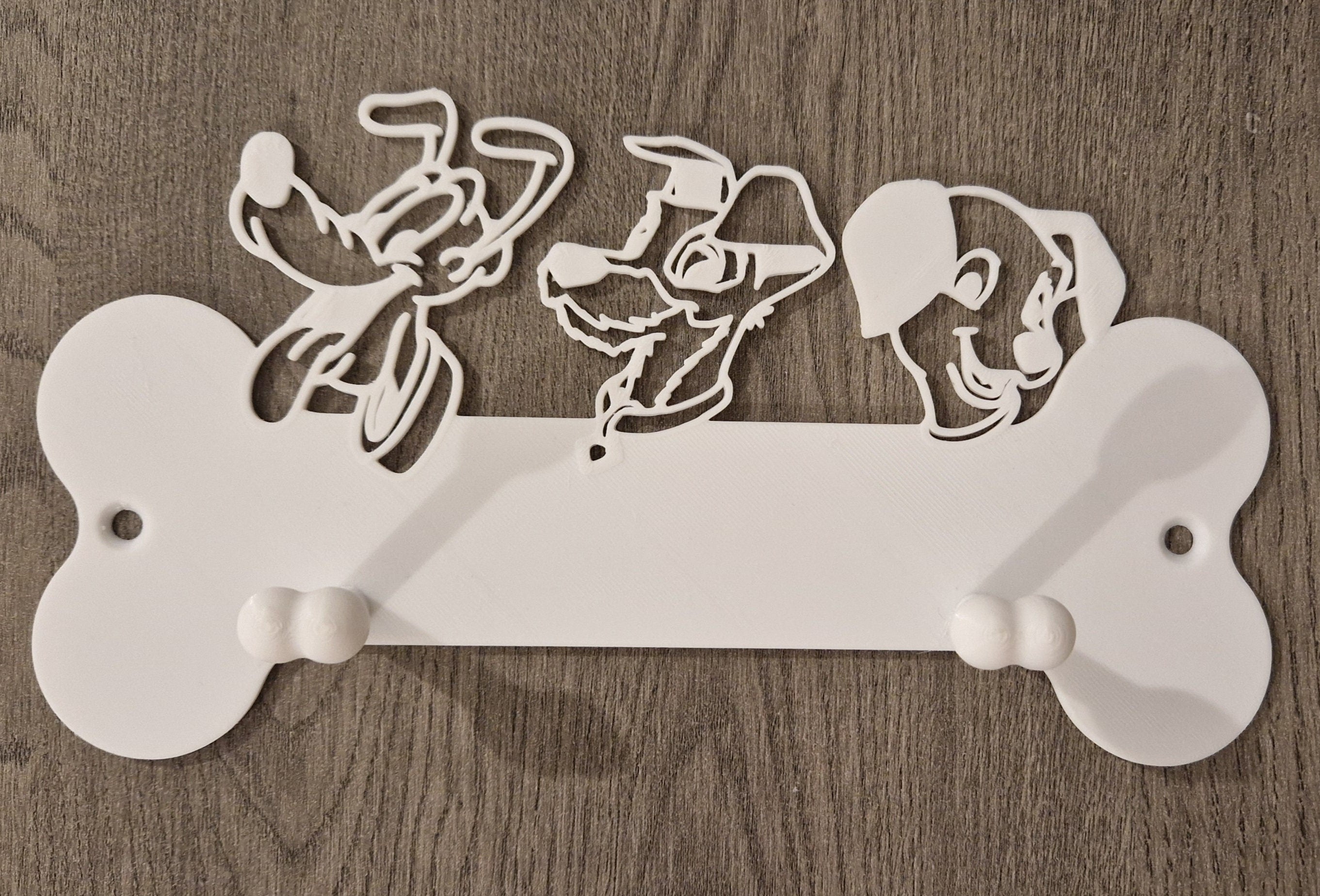Disney dog lead hook, wall leash holder, personalised 3D printed pet organiser, magical entryway decor, unique gift for pet lovers