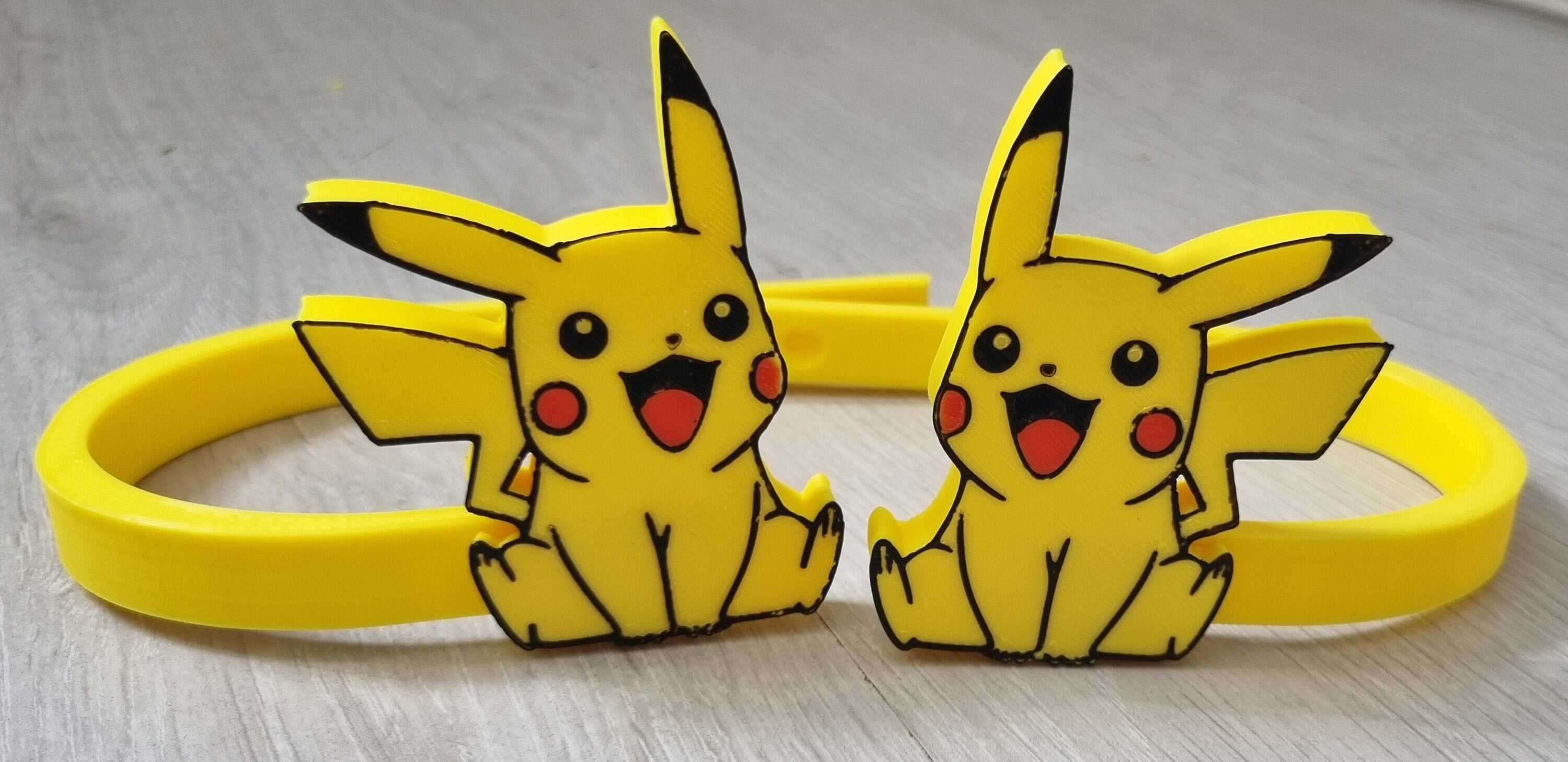 Pikachu curtain tiebacks, kids room decor, yellow pokemon window holdbacks, 3D printed PLA hardware, unique anime gamer birthday gift