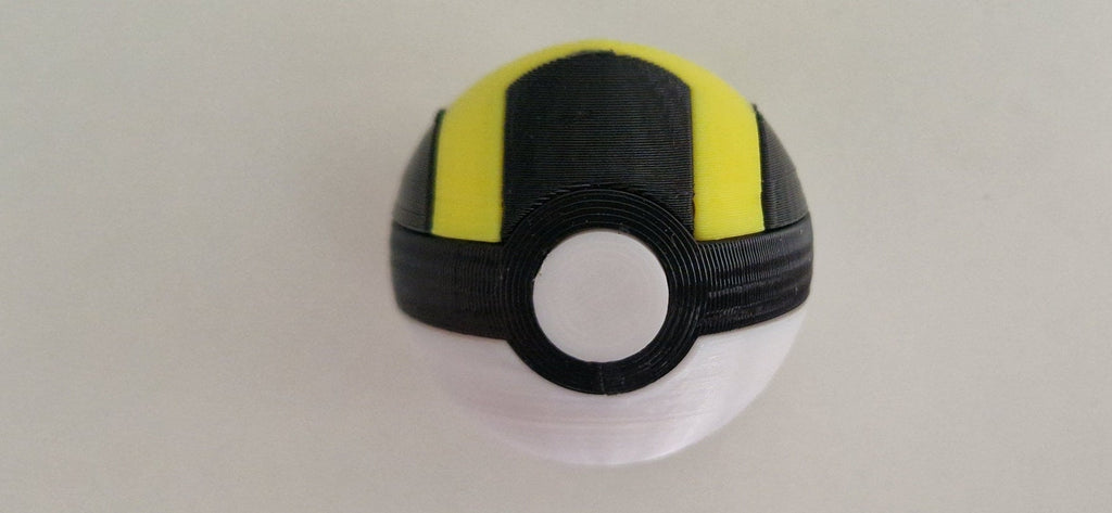 Pokéball wall mount hook, gaming bedroom organizer, 3D printed satin PLA, kids playroom coat hanger, anime fan birthday present idea