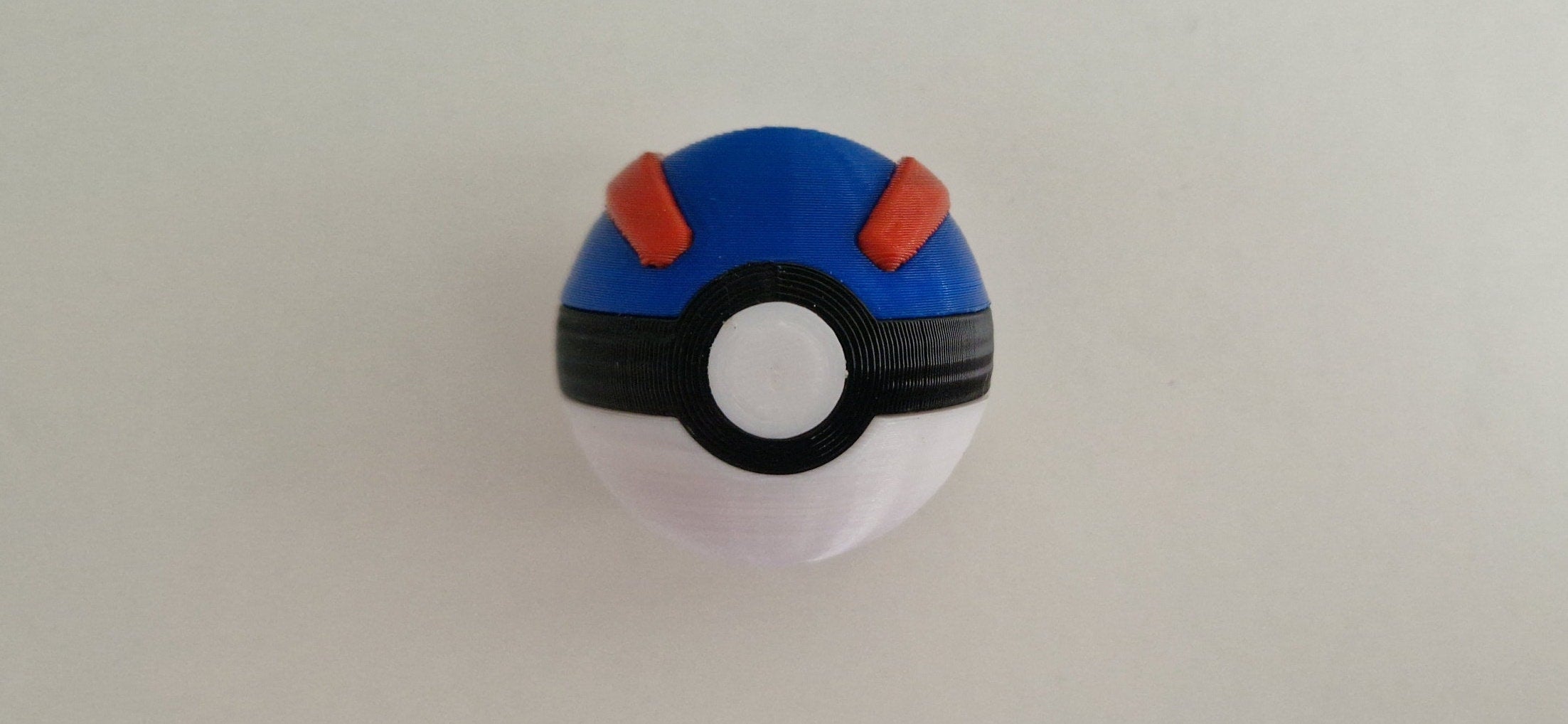 Pokéball wall mount hook, gaming bedroom organizer, 3D printed satin PLA, kids playroom coat hanger, anime fan birthday present idea