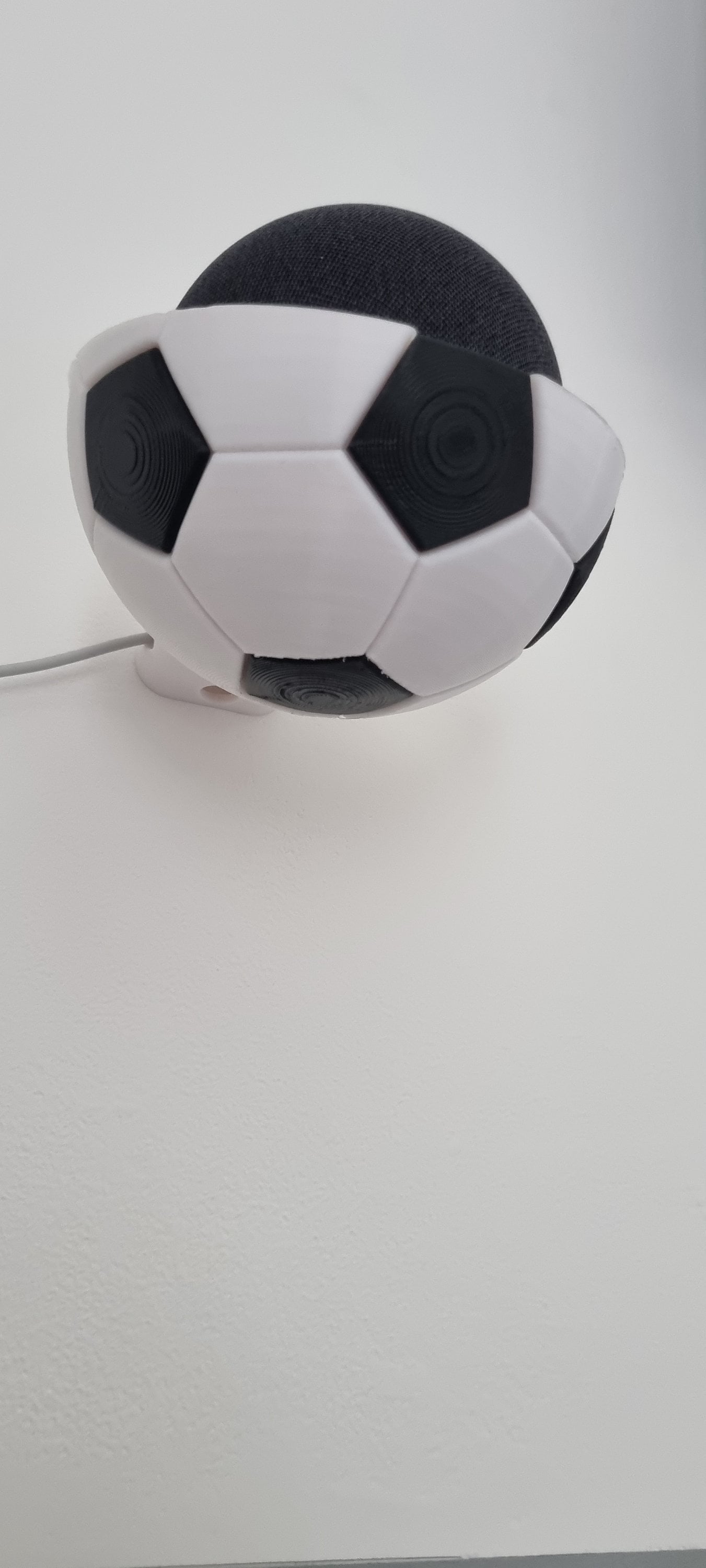 Football alexa dot wall mount shelf, smart speaker bracket for game room, 3D printed PLA dock accent, personalised sports fan present