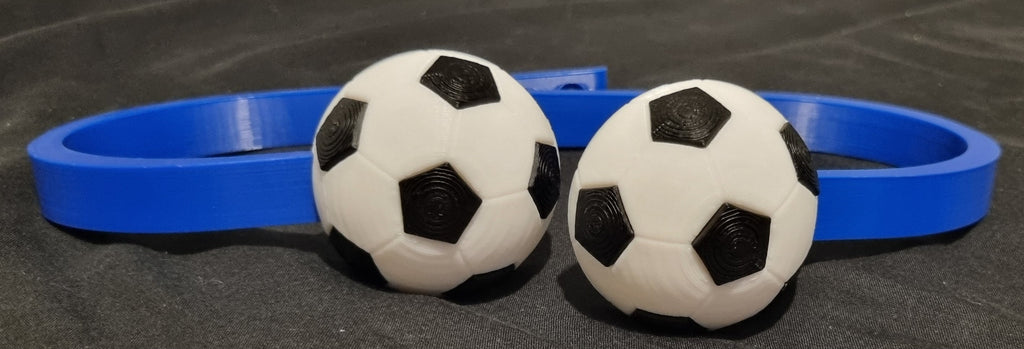 Soccer ball curtain tiebacks, football holdbacks for boys window treatment, 3D printed PLA drapery clips, sporty nursery decor present