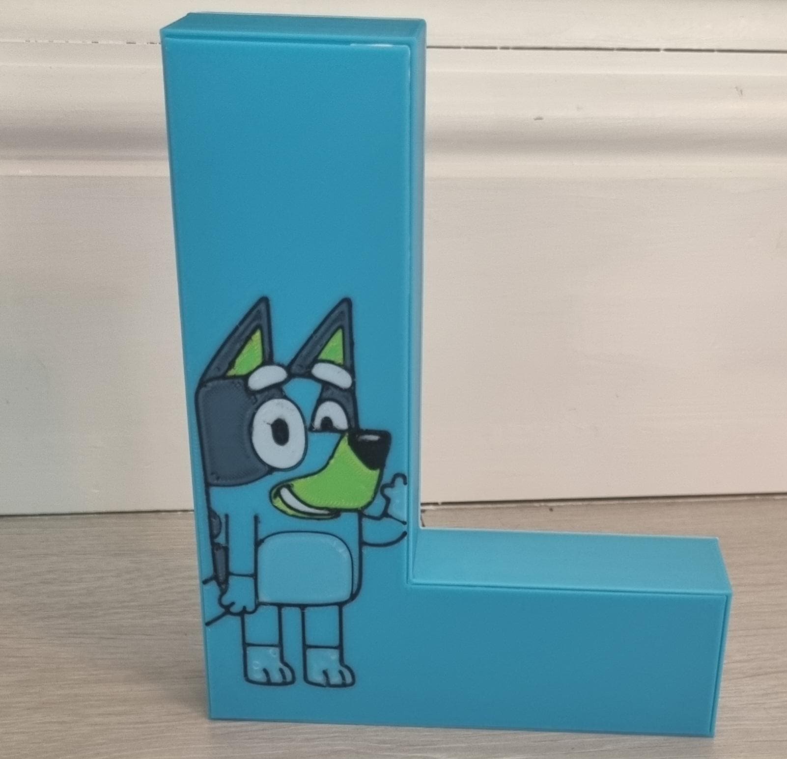Blue heeler kids name wall decor, 3D printed puppy letters, australian cattle dog playroom hardware, organic PLA boy baby shower gift