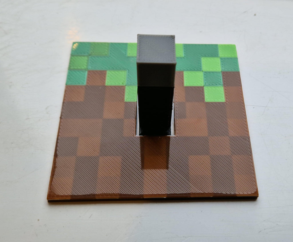Minecraft light switch plate, gamer bedroom wall accent, 3D printed pixelated socket cover, personalized video game present for kids