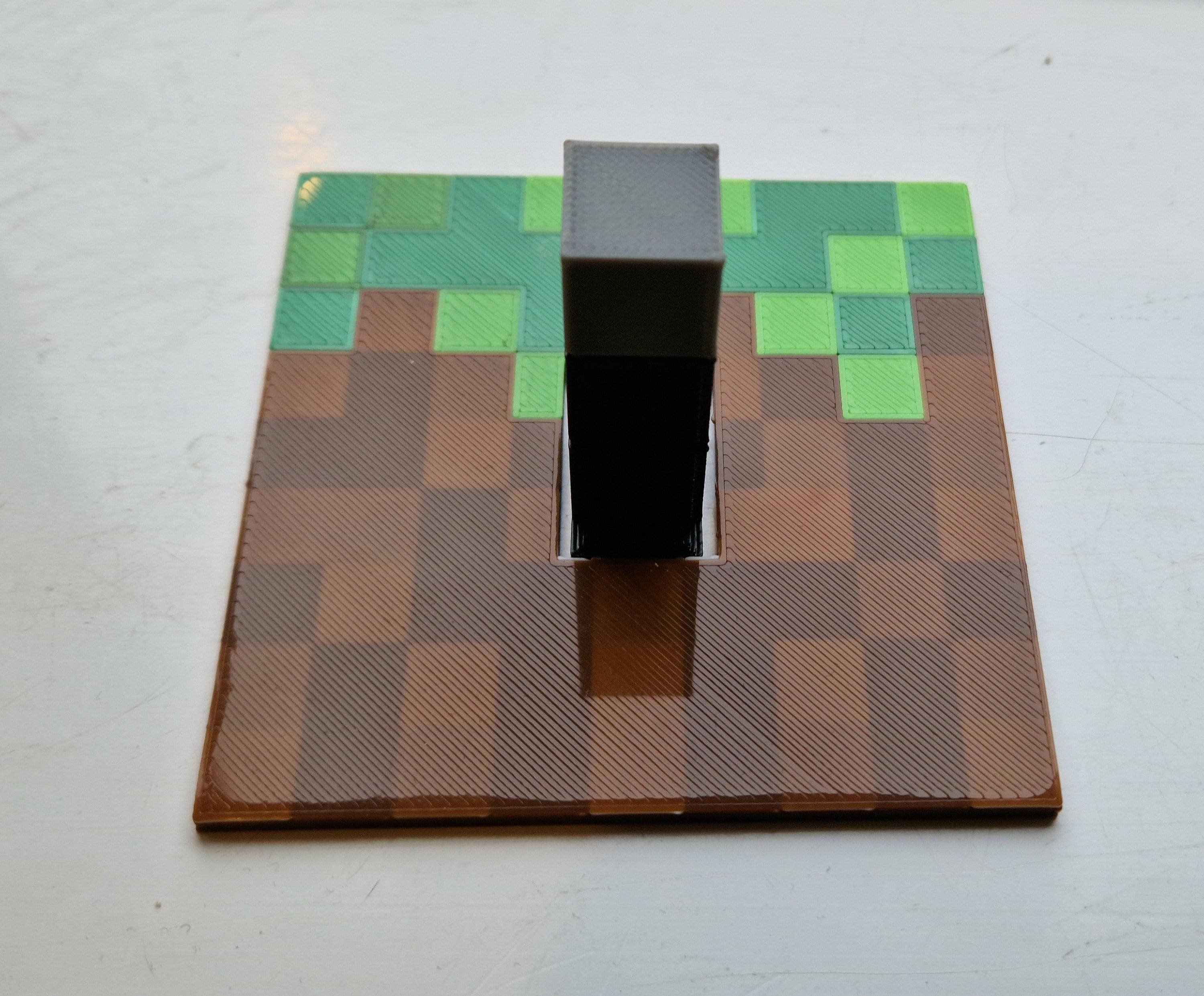 Minecraft light switch plate, gamer bedroom wall accent, 3D printed pixelated socket cover, personalized video game present for kids