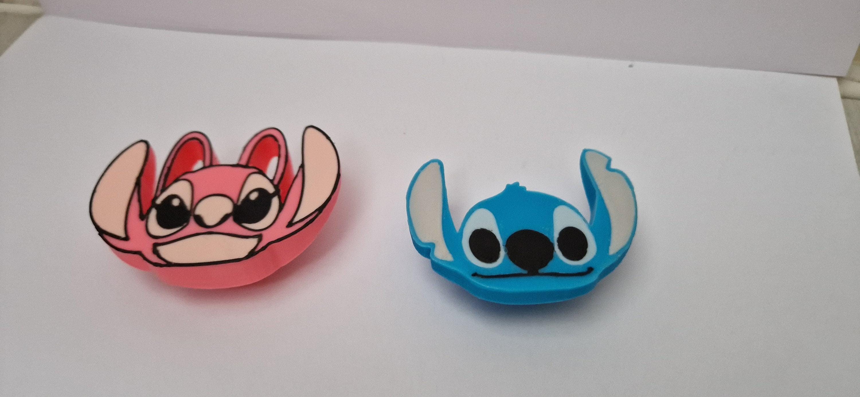 Stitch drawer pulls, kids dresser handles, 3D printed PLA alien cabinet knobs, disney nursery room furniture hardware, baby shower gift