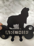 Personalized dog leash holder, entryway pet wall hooks, 3D printed PLA home accent, cute animal hanger pegs, unique puppy parent gift