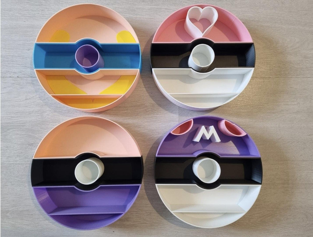 Pokeball wall display rack, anime gamer bedroom floating shelf, 3D printed PLA figurine organizer, mini toy storage, kids collector gift