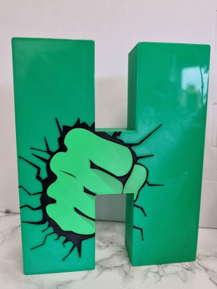 Marvel superhero nursery wall letters, 3D printed kids room name sign, eco PLA comic book decor, personalised boy birthday present