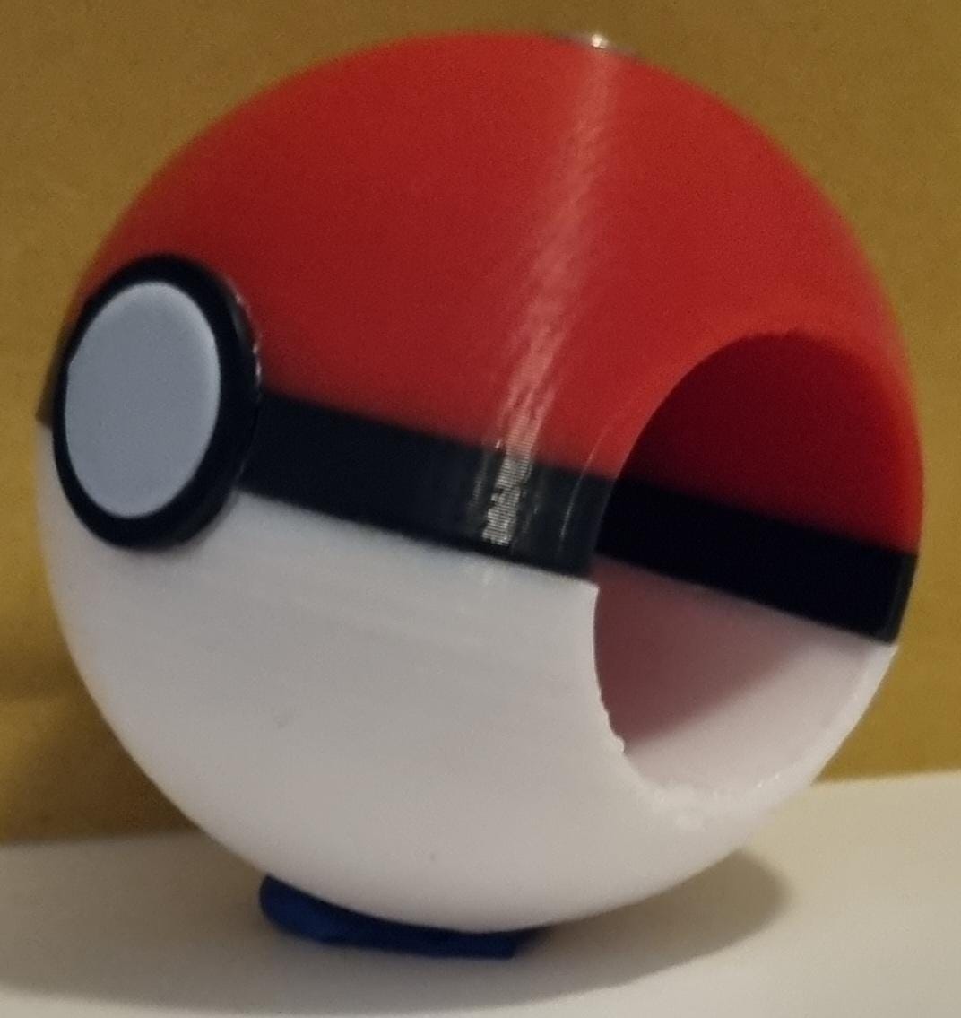 Pokeball curtain rod finials, universal window drapery pole ends, 3D printed anime PLA hardware, gamer bedroom kids birthday present
