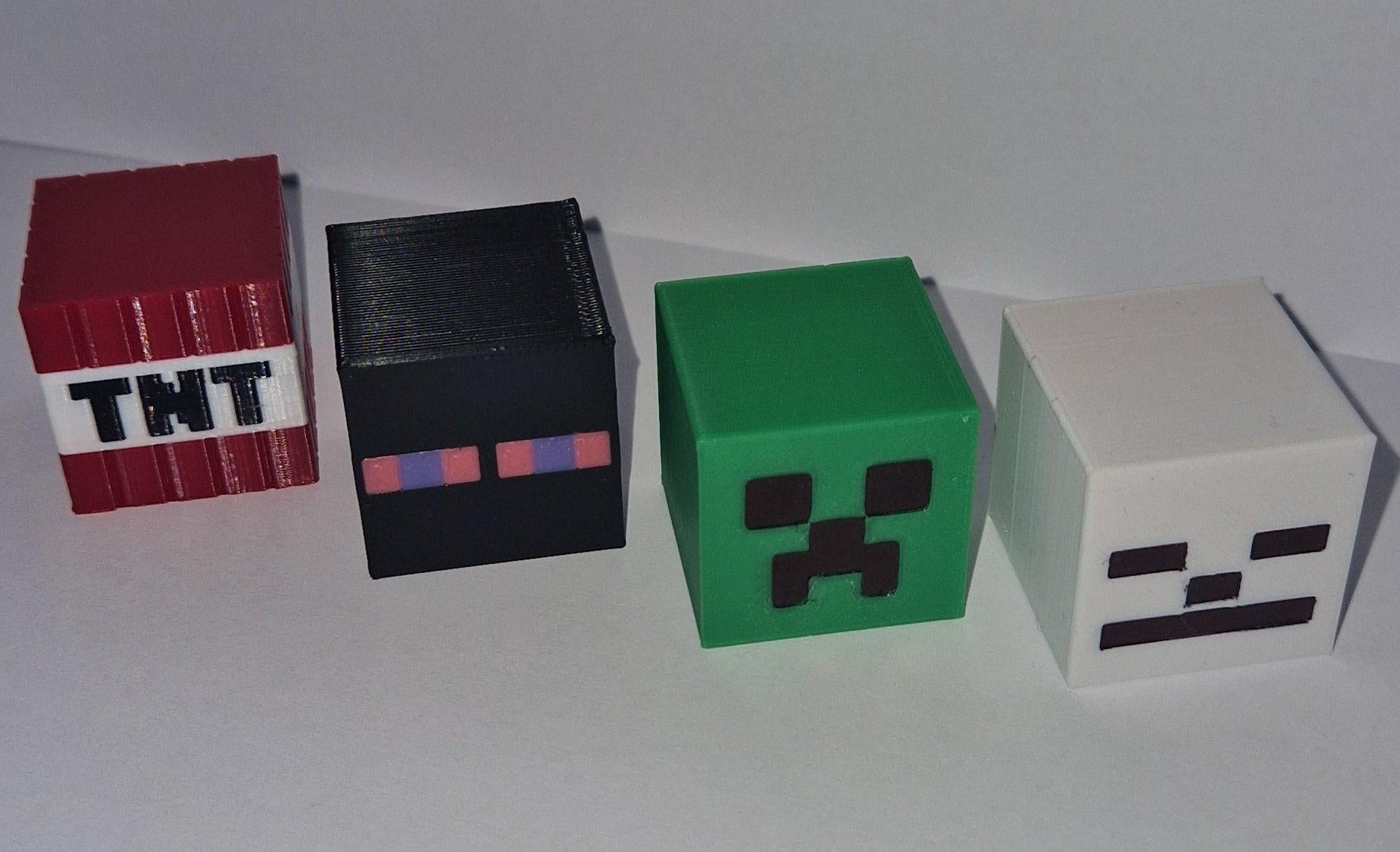 Minecraft drawer knobs, kids room cabinet pulls, creeper & tnt 3D printed handles, video game dresser hardware, boy gamer gift idea