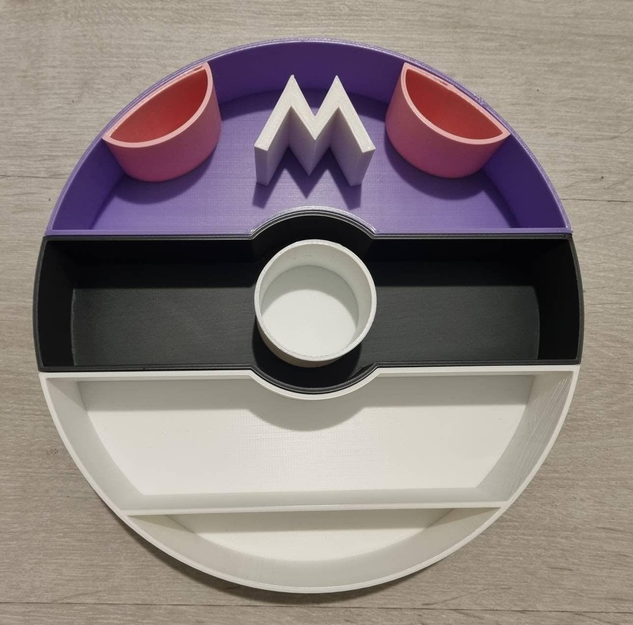 Pokeball wall display rack, anime gamer bedroom floating shelf, 3D printed PLA figurine organizer, mini toy storage, kids collector gift