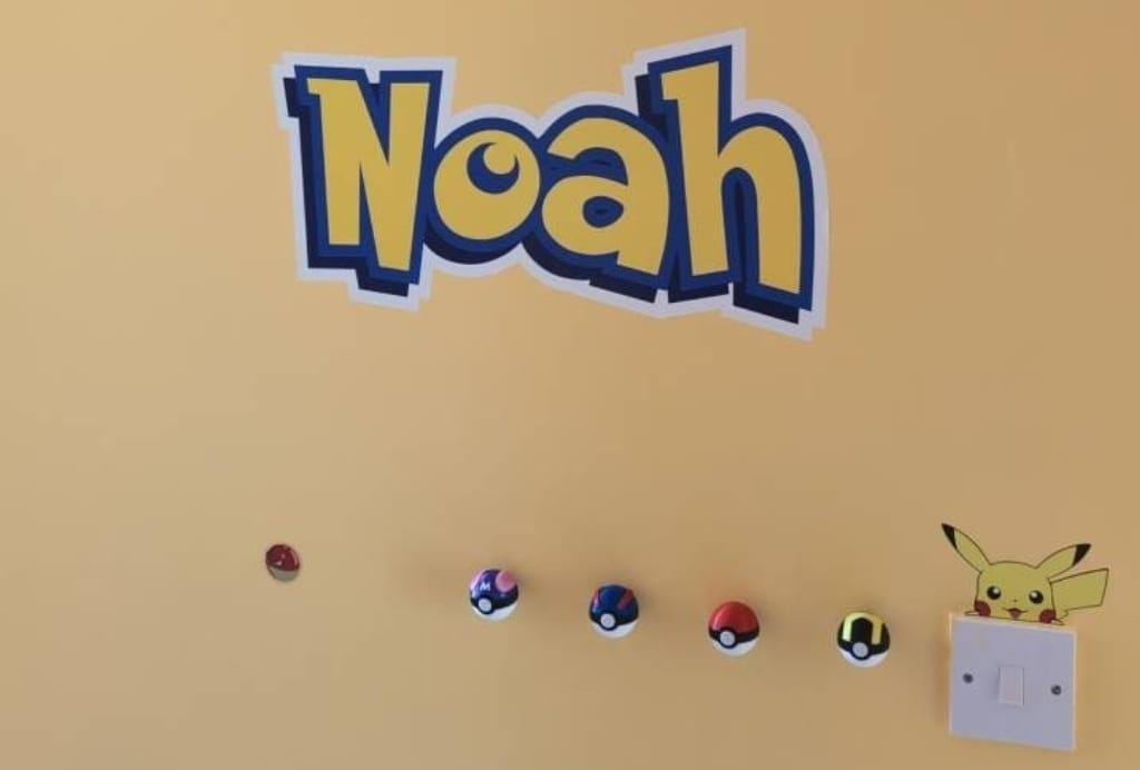 Pokéball wall mount hook, gaming bedroom organizer, 3D printed satin PLA, kids playroom coat hanger, anime fan birthday present idea