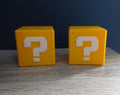 Mario question box curtain rod ends, kids gaming room window pole finials, 3D printed PLA toppers, unique video gamer birthday present