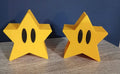 Mario star curtain rod ends, kids gaming room drapery finials, 3D printed PLA window pole hardware, boy nursery bedroom idea present
