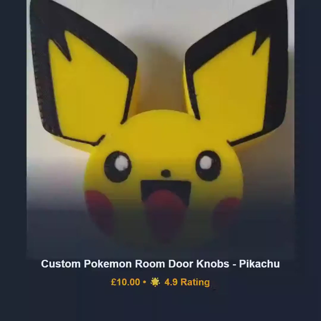 Pokemon drawer pulls, kids room cabinet knobs, pikachu & squirtle 3D printed handles, childrens playroom furniture decor birthday gift
